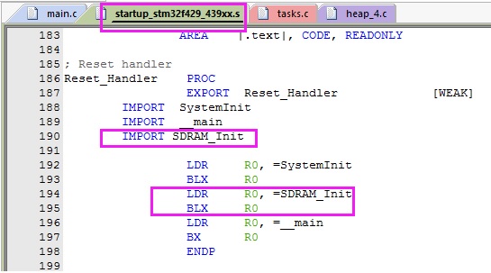  startup_stm32f429_439xx.s文件中 函数 Reset_handler