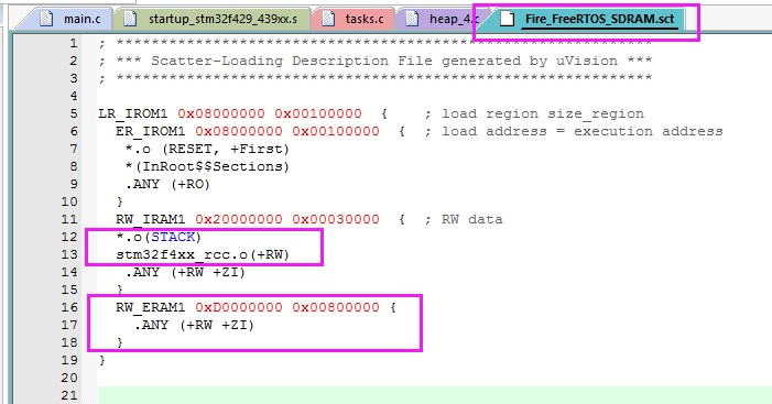 工程分散加载文件修改，新添加RW_ERAM1